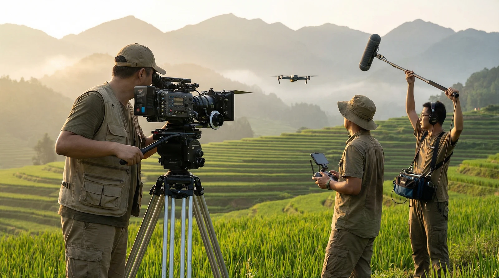 探花海角社区栏目云南梯田纪录片拍摄团队